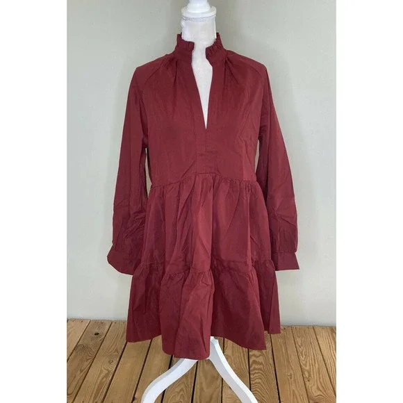 Shein Dresses | New Shein Womens Red Knee Length Long Sleeve Dress Size 6 | Color: Red | Size: 6 | Smashyhoward's Closet Shein Dresses | New Shein Womens Red Knee Length Long Sleeve Dress Size 6 | Color: Red | Size: 6 | Smashyhoward's Closet